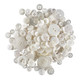 White Buttons in Mixed Sizes - 100g Bag